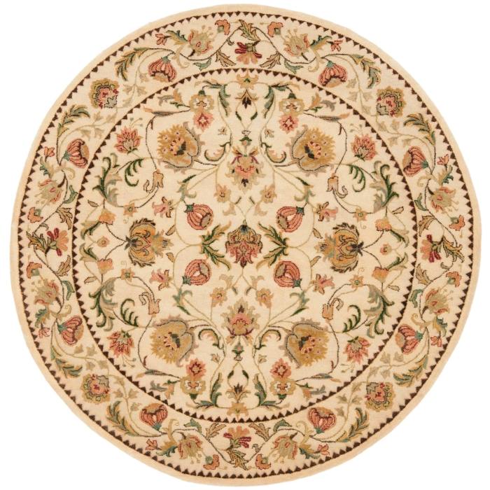BBB16216350 Safavieh Bergama Ivory 4 ft. x 4 ft. Round Area Rug