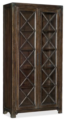 BBB22132044 Hooker Furniture Roslyn County Dark Walnut Bunching Display Cabinet