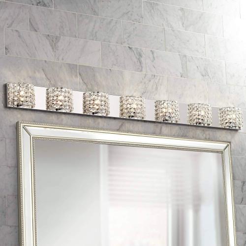 BBB22939411 Vienna Full Spectrum Cesenna 64 1/2inch Wide Crystal Bath Light