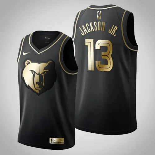 Jaren Jackson Jr. Black Golden Edition Grizzlies Jersey