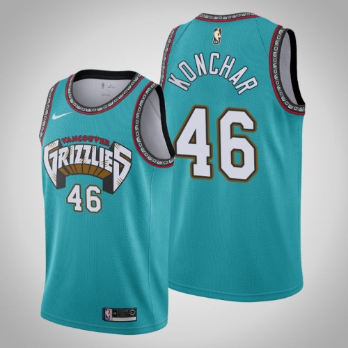 Grizzlies John Konchar Teal Retro Jersey 25th Vancouver