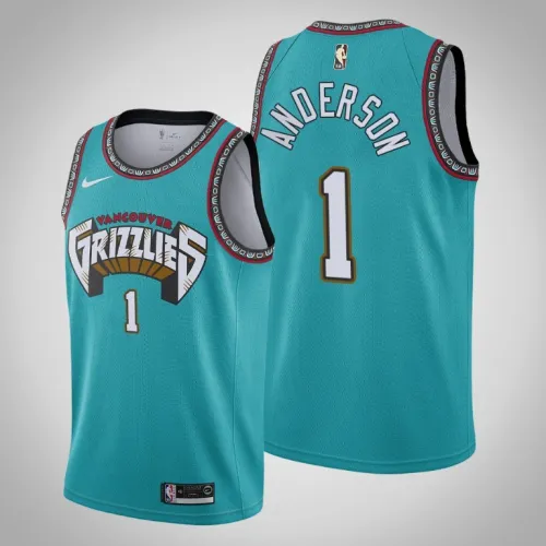 Grizzlies Kyle Anderson Teal Retro Jersey 25th Vancouver