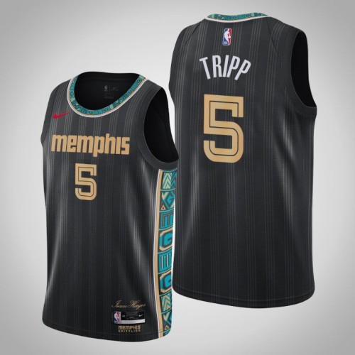 Grizzlies Jahlil Tripp Black 2020-21 Swingman City Jersey