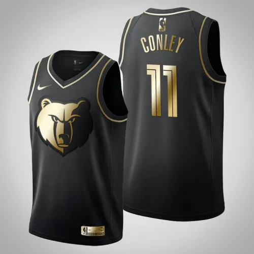Mike Conley Black Golden Edition Grizzlies Jersey