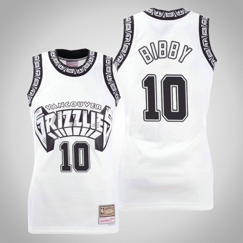 Grizzlies Mike Bibby White Concord Collection Hardwood Classics Jersey