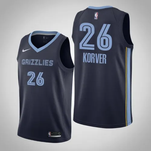 Grizzlies Kyle Korver Navy Swingman Icon Jersey