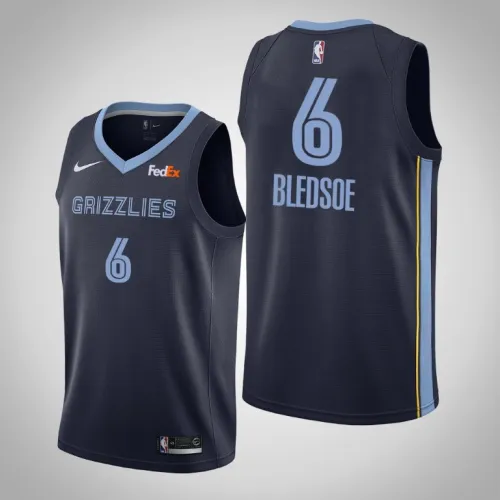 Grizzlies Eric Bledsoe Icon Edition Jersey Navy Gold