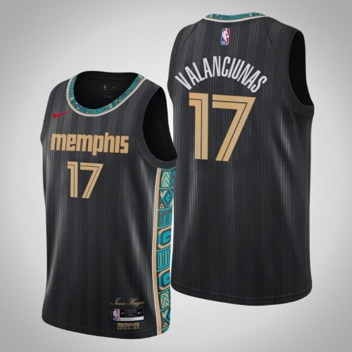 Grizzlies Jonas Valanciunas Black 2020-21 Swingman City Jersey