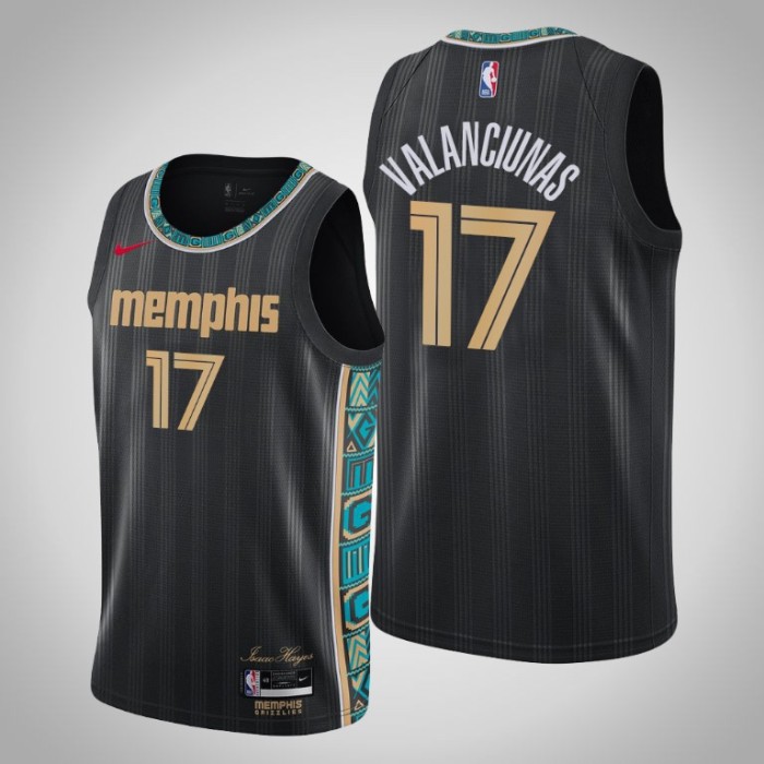 Grizzlies Jonas Valanciunas Black 2020-21 Swingman City Jersey