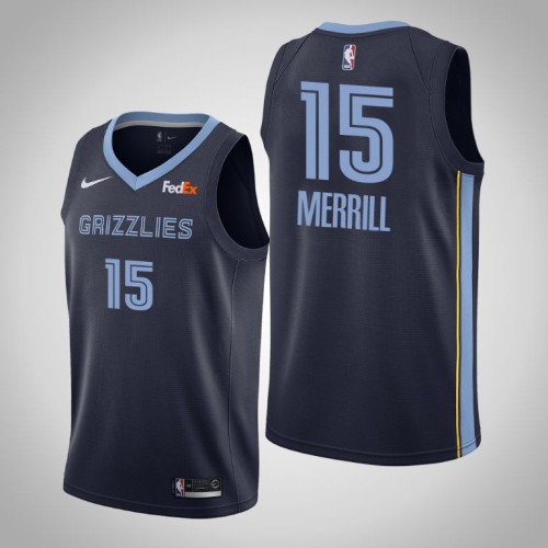 Grizzlies Sam Merrill Icon Edition Jersey Navy