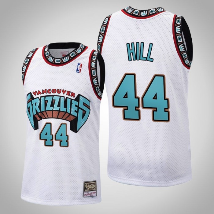 Grizzlies Solomon Hill White 1998 Hardwood Classics Throwback Jersey