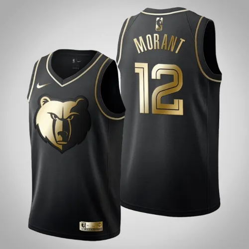 Ja Morant Golden Edition Grizzlies Black Jersey