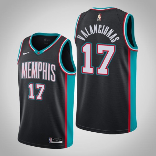 Grizzlies Jonas Valanciunas Black 2020-21 Swingman Hardwood Classics Jersey