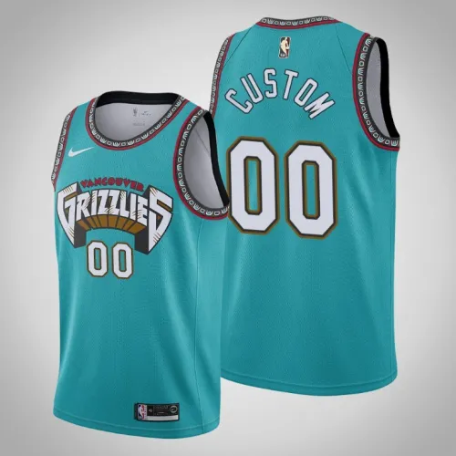 Grizzlies Custom Teal Retro Jersey 25th Vancouver