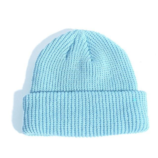 Fashion Hip Hop Beanie Knitted Hat Men Skullcap Women Winter Warm Brimless Baggy Melon Cap Cuff Docker Fisherman Beanies Hats