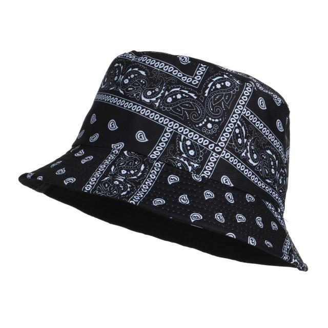 New Kpop Bucket Hat Women Embroidery Letters Double Side Cotton Reversible Sun Protection Cap Men's Panama Hat Fisherman Hats