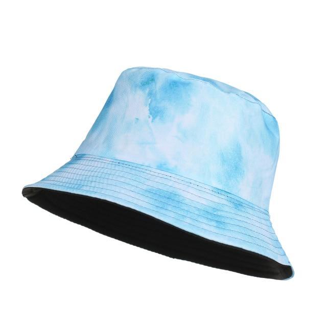 New Kpop Bucket Hat Women Embroidery Letters Double Side Cotton Reversible Sun Protection Cap Men's Panama Hat Fisherman Hats