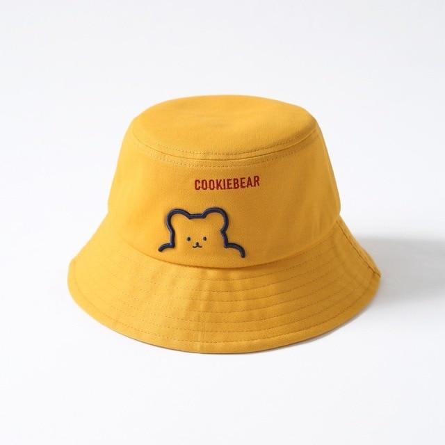 New Kpop Bucket Hat Women Embroidery Letters Double Side Cotton Reversible Sun Protection Cap Men's Panama Hat Fisherman Hats