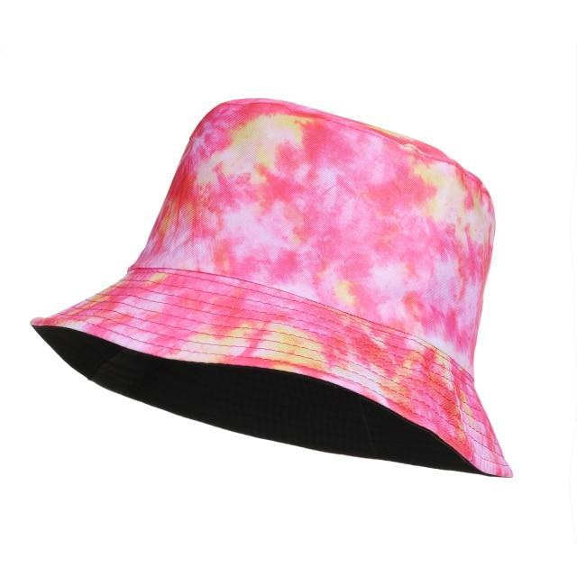 New Kpop Bucket Hat Women Embroidery Letters Double Side Cotton Reversible Sun Protection Cap Men's Panama Hat Fisherman Hats
