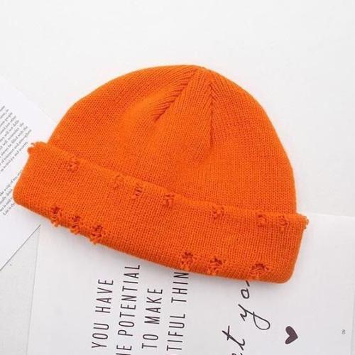 Winter Harajuku Women Skullies Knitted Fashion Warm Thick Hat Autumn Hip Hop Hole Beanies Unisex Basic Cap PJ009