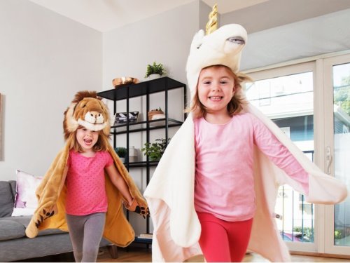 Plush Hooded Animal Cape