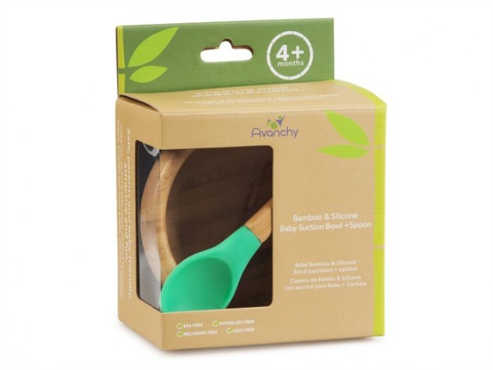 Bamboo Suction Baby Bowl & Spoon