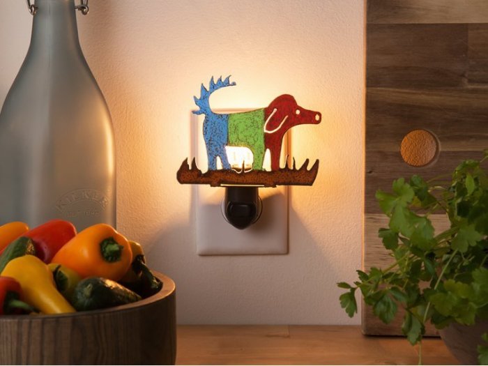 Reclaimed Metal Animal Night Light