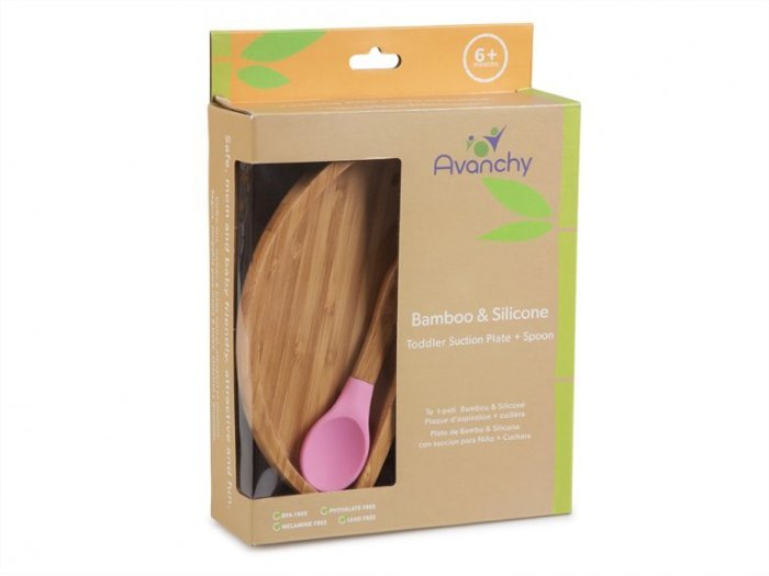 Bamboo Suction Toddler Plate & Spoon