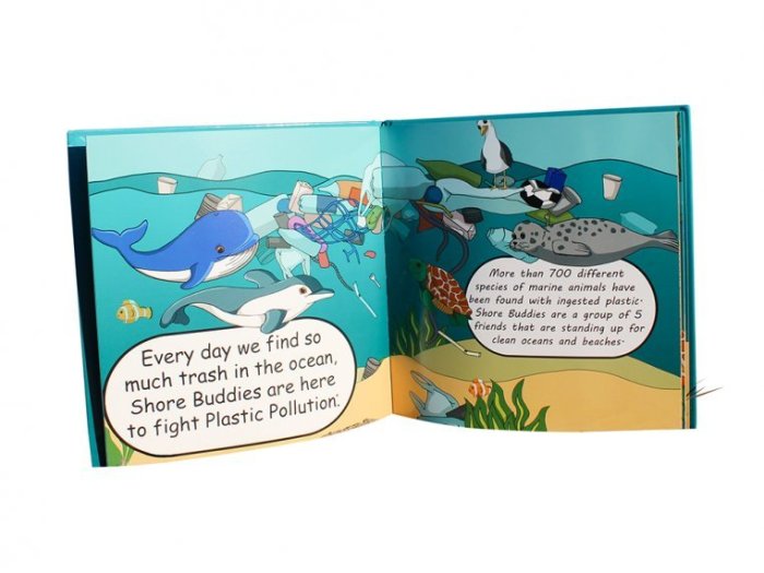 Recycled Bottle Stuffed Dolphin & Book