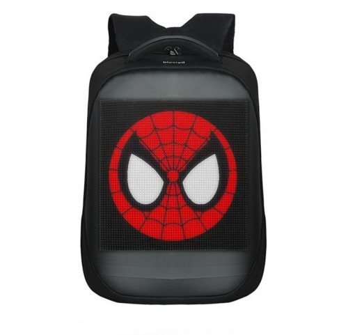 smart LED screen display backpack waterproof creative billboard DIY school bags