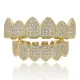 iced out grillz 18K gold plated CZ diamond bling hip hop grillz with extra molding bars