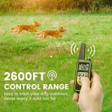 dog training collar,dog shock collar with 2600ft remote,waterproof rechargeable dog collar with vibration