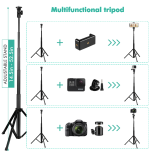 8 LED Selfie Ring Light for Live Stream/Makeup/YouTube Tik Tok Video, Dimmable Beauty Ringlight with Tripod Stand