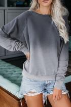 Gray Ombre Crewneck Long Sleeve Sweatshirt