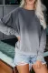Gray Ombre Crewneck Long Sleeve Sweatshirt