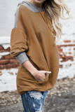 Khaki Contrast Hoodie