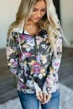 Multicolor Half Zip Hoodie