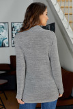Gray All This Time Zipper Pullover Top