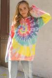 Multicolor Oversized Rainbow Tie Dye Hoodie