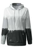 Gray Gradient Long Sleeve Pullover Hoodie