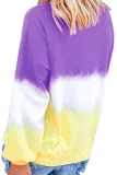 Modena Color Block Tie Dye Pullover Sweatshirt