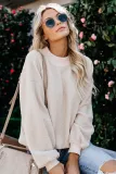 Beige Terry Thread Cashmere Sweatshirt