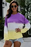 Modena Color Block Tie Dye Pullover Sweatshirt