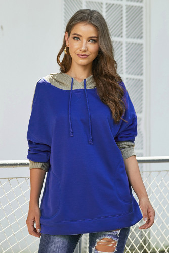 Blue Contrast Hoodie