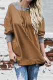 Khaki Contrast Hoodie