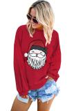 Cute Santa Clause Pattern Pullover Sweatshirt