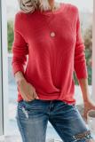 Red Knot Your Girlfriend Thermal Knit Top