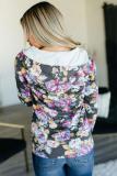 Multicolor Half Zip Hoodie