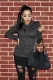 Black All This Time Zipper Pullover Top