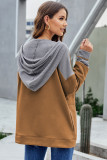 Khaki Contrast Hoodie